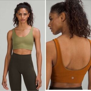 Lululemon Align Reversible Bra Bronze Green Butternut Brown Size 6 W2CYOS
